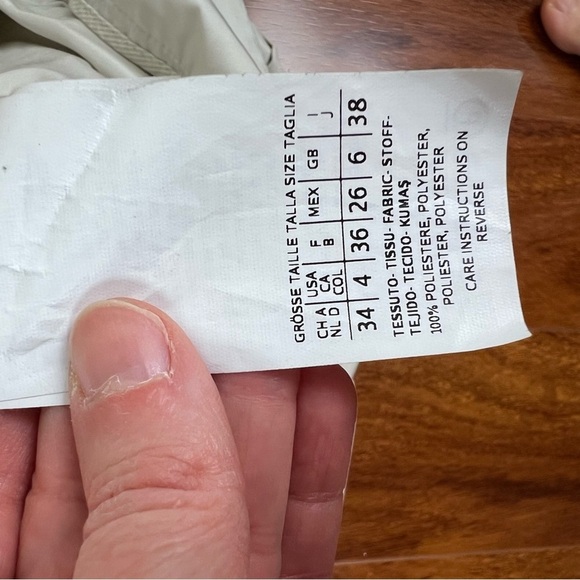 MaxMara Weekend Cream Cargo Jacket with Hood Coat Size US 4 - Picture 10 of 11